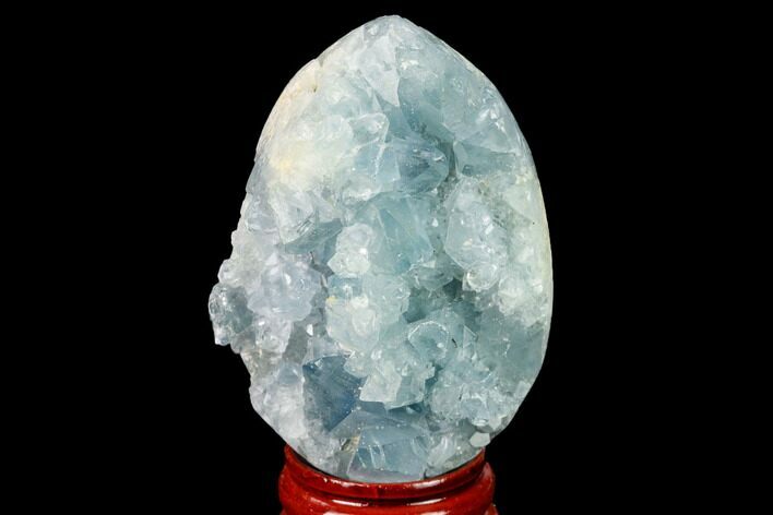 Crystal Filled Celestine (Celestite) Egg Geode - Madagascar #172682